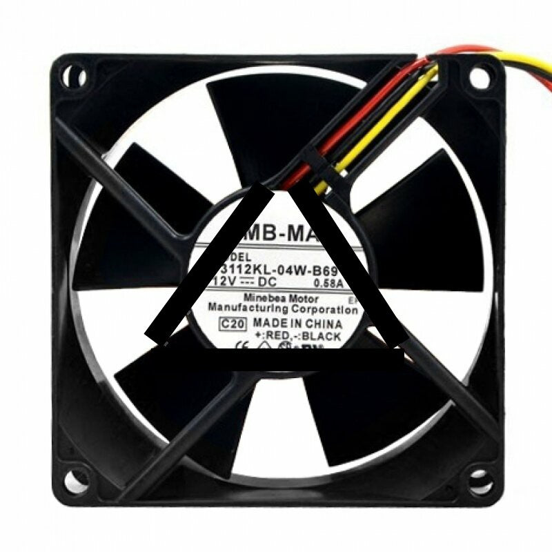 NMB-MAT 3112KL-04W-B69 DC 12V 0.58A 2 Wires / 3 Wires Axial Cooling Fan