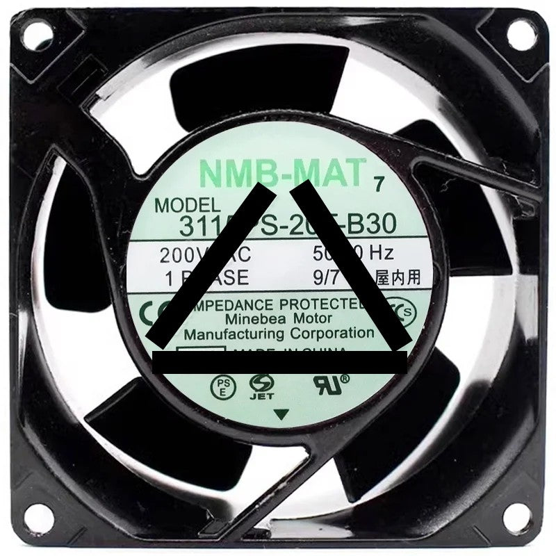 NMB-MAT 3115PS-20T-B30 200V 9/7W Impedance Protected 1 PHASE Cooling Fan