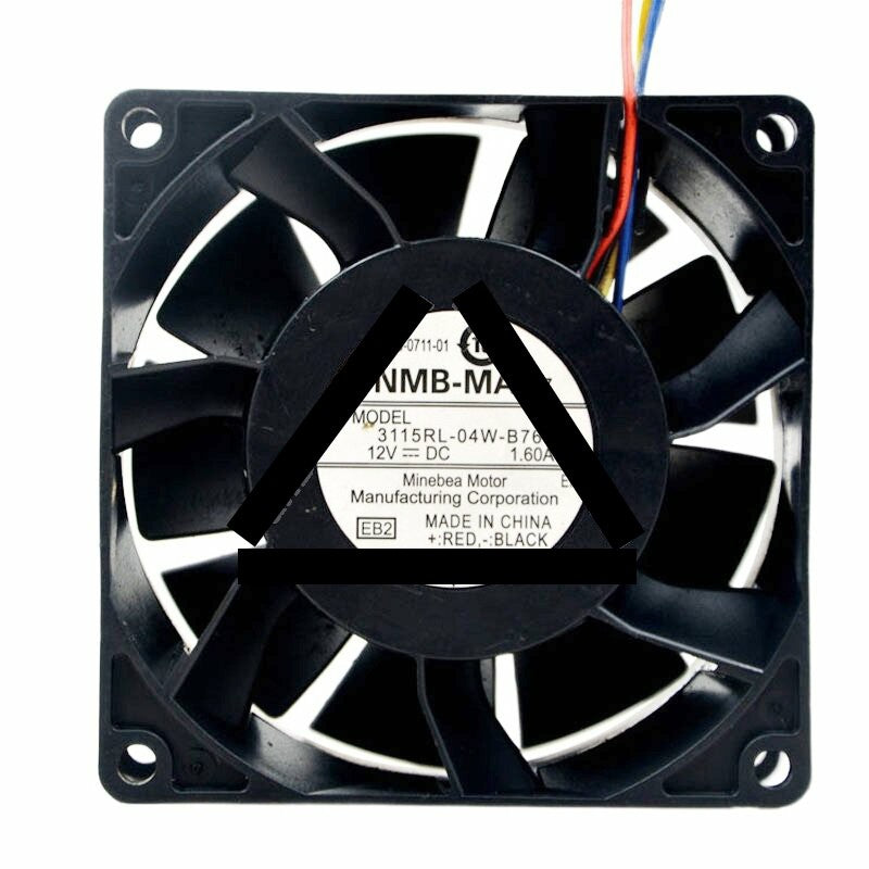 NMB-MAT 3115RL-04W-B76 DC 12V 1.60A 8038 Axial Cooling Fan