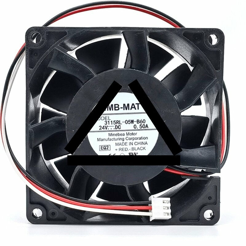 NMB-MAT 3115RL-05W-B60 DC 24V 0.50A 8038 Axial Cooling Fan