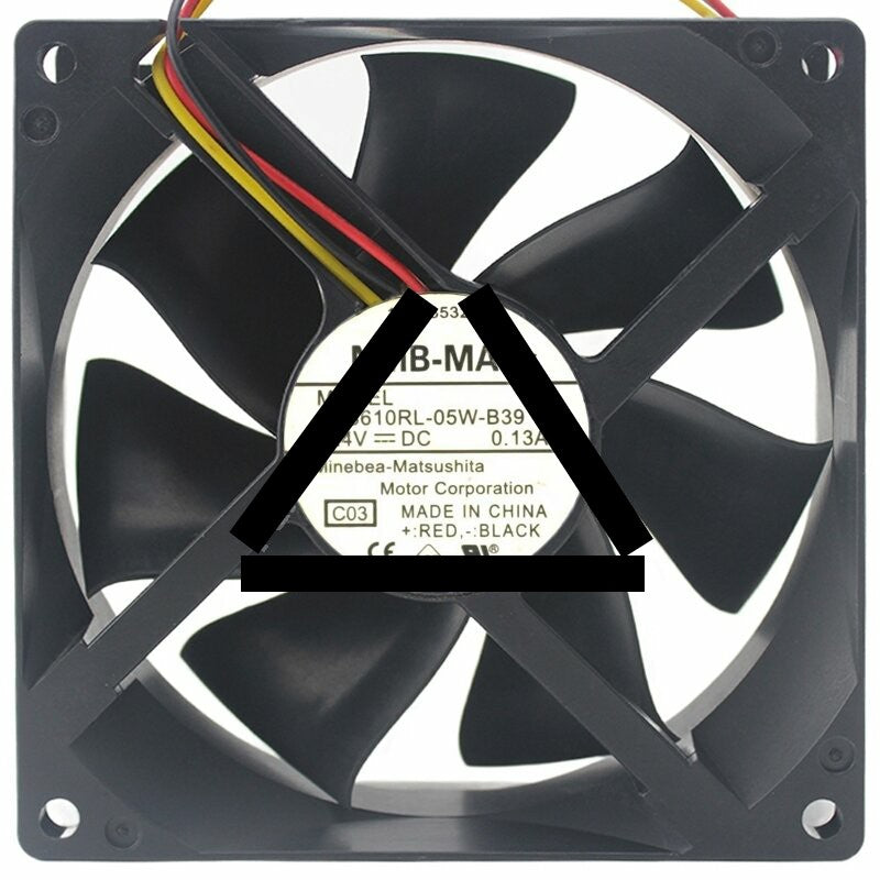 NMB-MAT 3610RL-05W-B39 DC 24V 0.13A 3 Wires 9225 Axial Cooling Fan