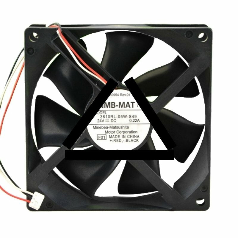 NMB-MAT 3610RL-05W-S49 DC 24V 0.22A 2 Wires / 3 Wires Axial Cooling Fan