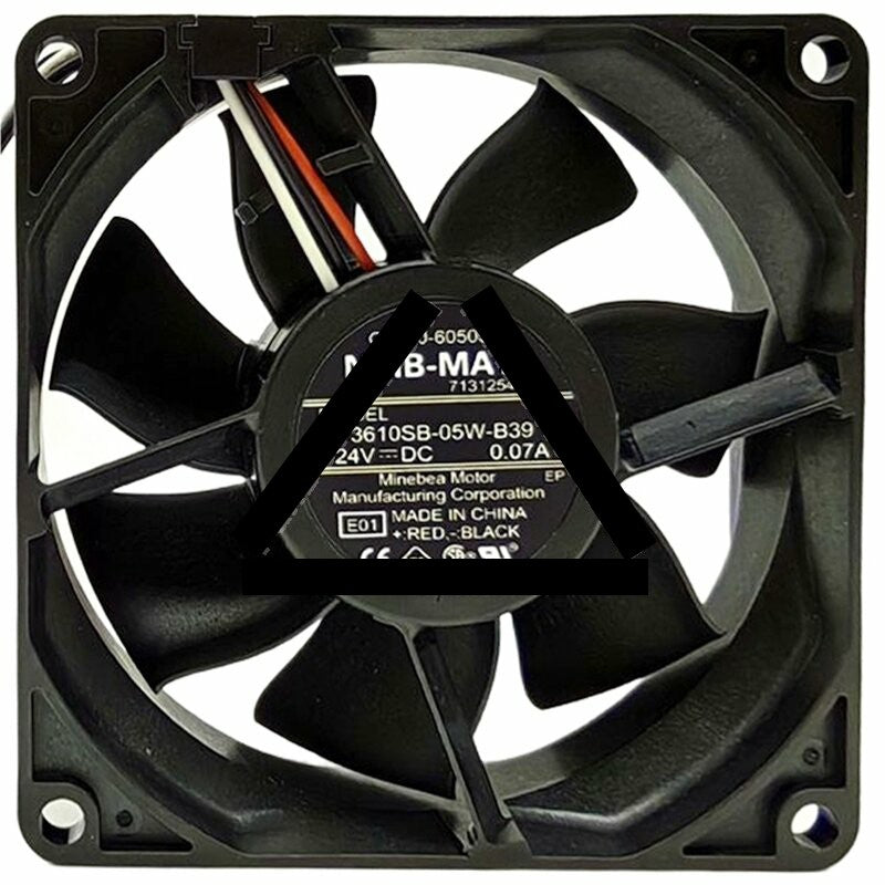 NMB-MAT 3610SB-05W-B39 DC 24V 0.07A 3 Wires Axial Cooling Fan