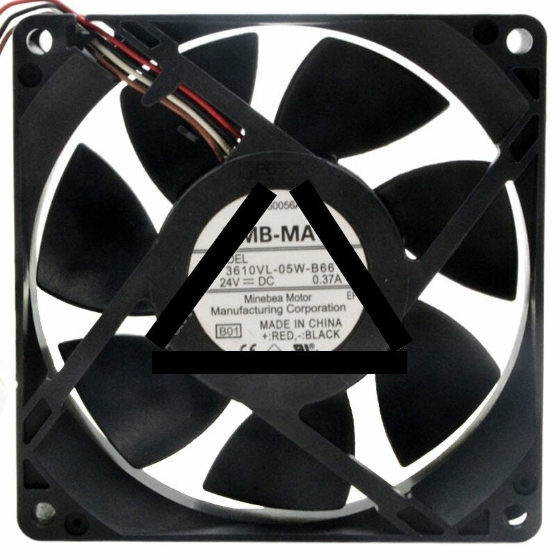 NMB-MAT 3610VL-05W-B66 DC 24V 0.37A 4 Wires PWM Axial Cooling Fan
