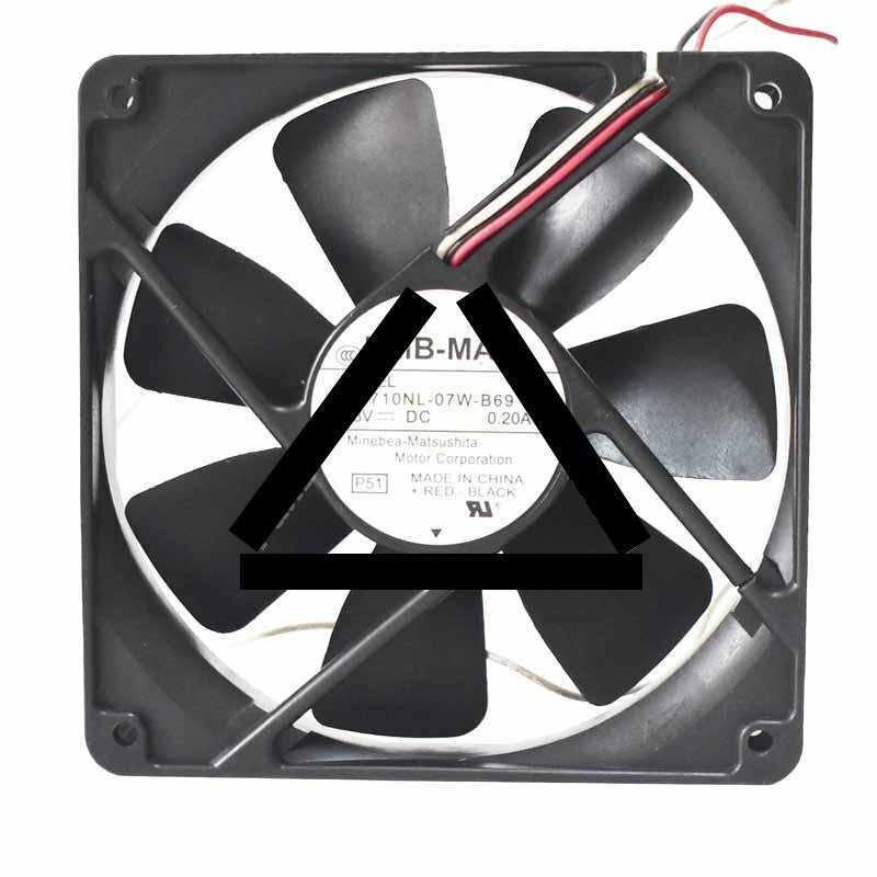 NMB-MAT 4710NL-07W-B69 DC 48V 0.20A 12025 Axial Cooling Fan