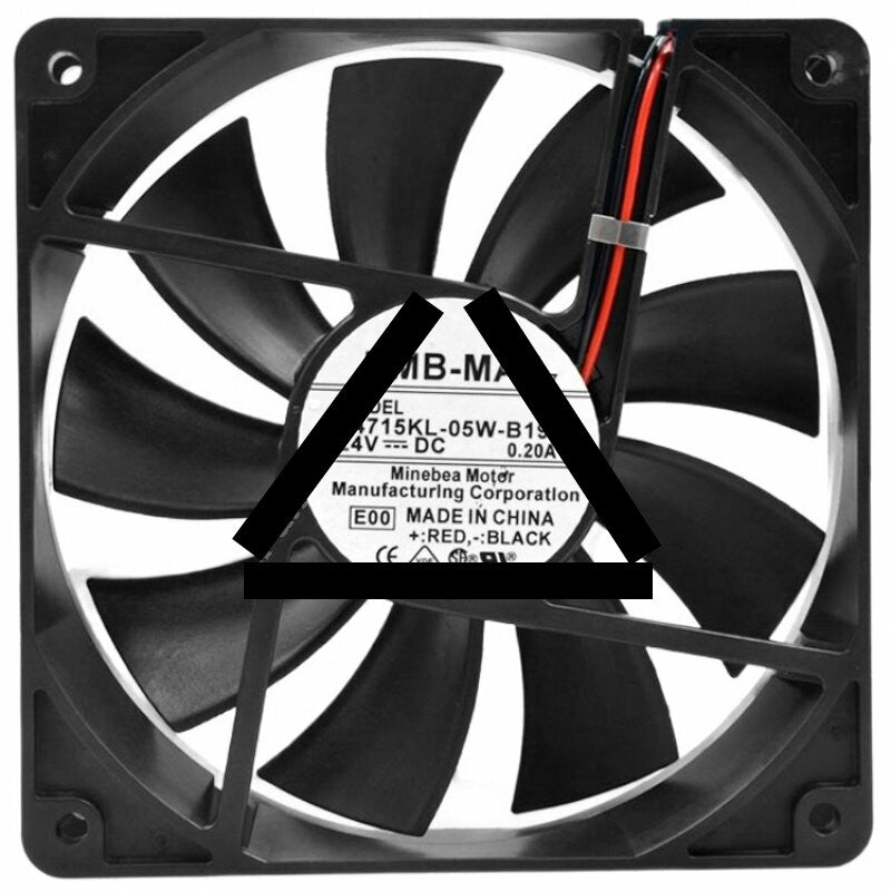 NMB-MAT 4715KL-05W-B19 DC 24V 0.20A 2 Wires Axial Cooling Fan