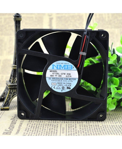 Original NMB-MAT 4715KL-07W-B30 48V 0.21A 12038 12CM control speed fan