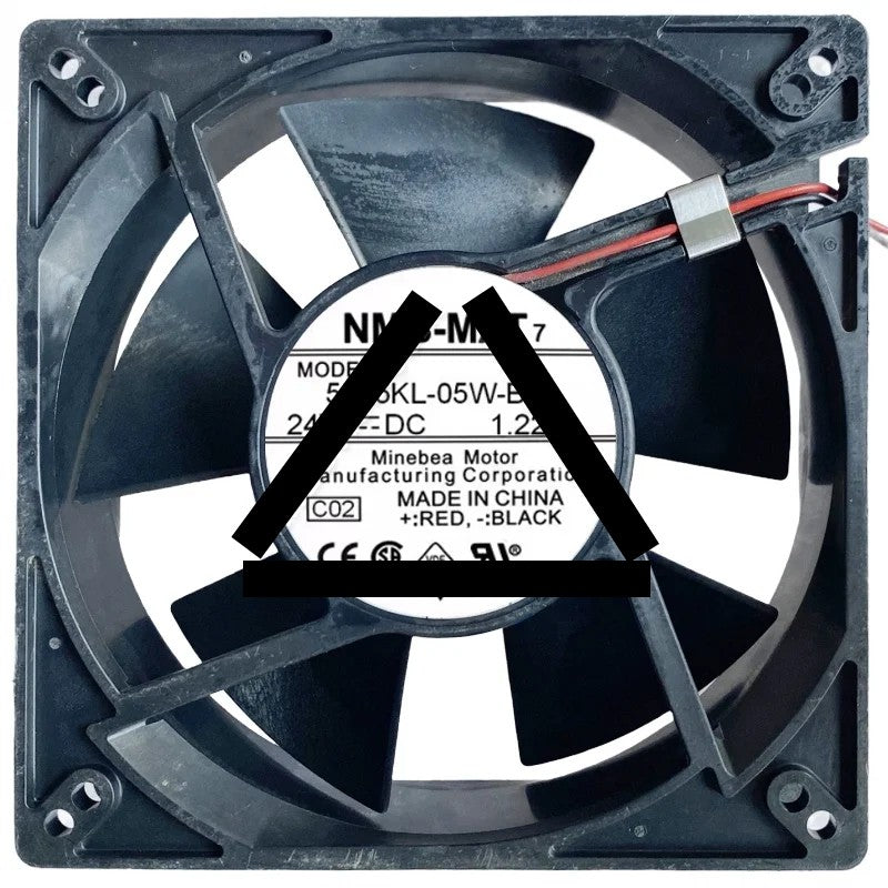 NMB-MAT 5015KL-05W-B50 DC 24V 1.22A 2 Wires Axial Cooling Fan