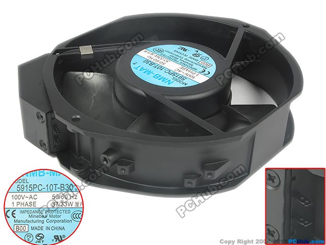 NMB-MAT 5915PC-10T-B30 B00 AC 100V 37/33W Server Round fan