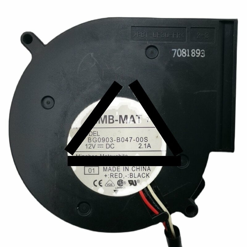 NMB-MAT BG0903-B047-00S DC 12V 2.1A 3 Wires Blower Cooling Fan