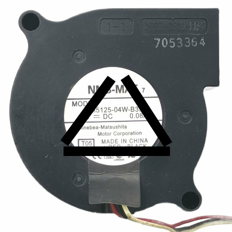 NMB-MAT BM5125-04W-B39 DC 12V 0.08A 3 Wires Blower Cooling Fan