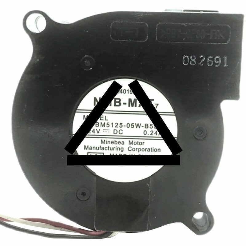 NMB-MAT BM5125-05W-B59 DC 24V 0.24A 2 Wires / 3 Wires Blower Cooling Fan