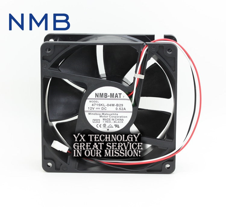 NMB New Original 4715KL-04W-B29 12038 12V 0.52A three wire speed cooling fan 120*120*38mm