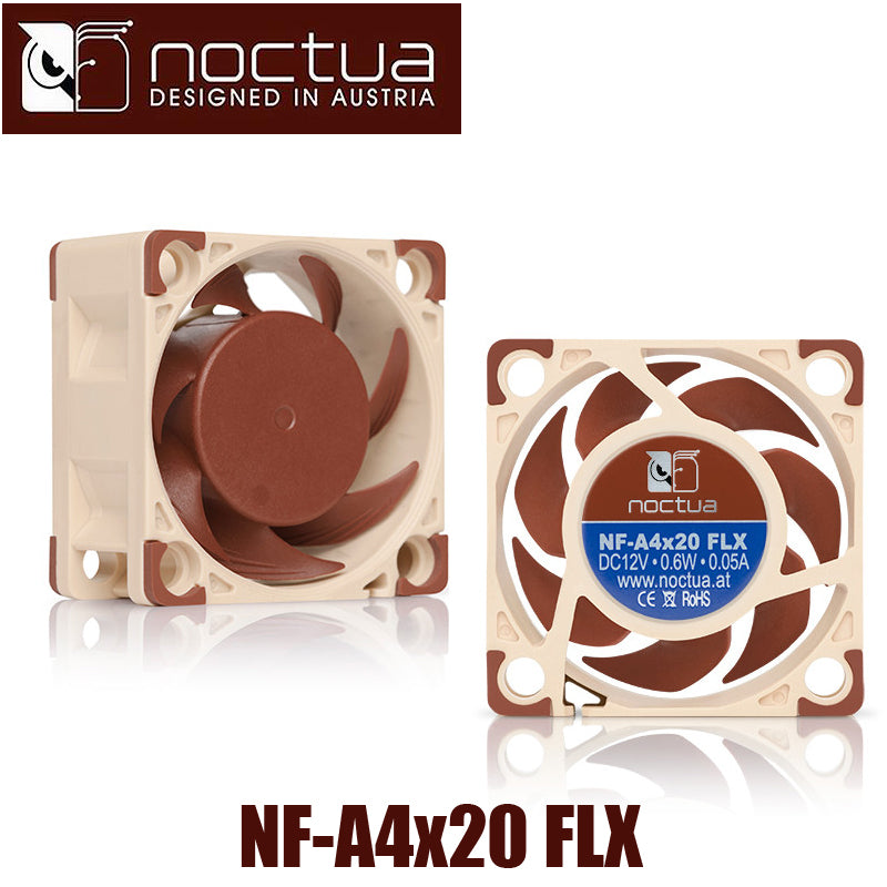 Noctua NF-A4x20 FLX 40mm 40X40X20mm 5000 RPM 14.9 dB(A) PC Cooling Fan Cooler Fan Radiator fan Computer Cases &amp;#038; Towers Fan