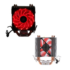 NoEnName_Null 4 Heatpipe 130W Red LED CPU Cooler Fan Aluminum Heatsink For Intel 1156 AM2