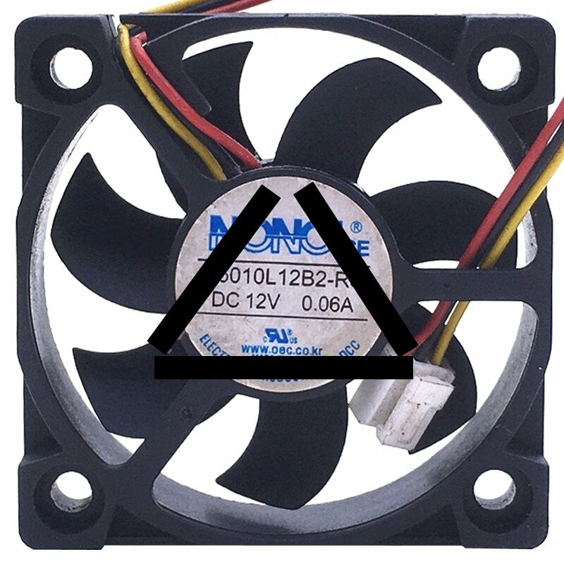 NONOI F5010L12B2-RS DC 12V 0.06A 3 Wires Axial Cooling Fan