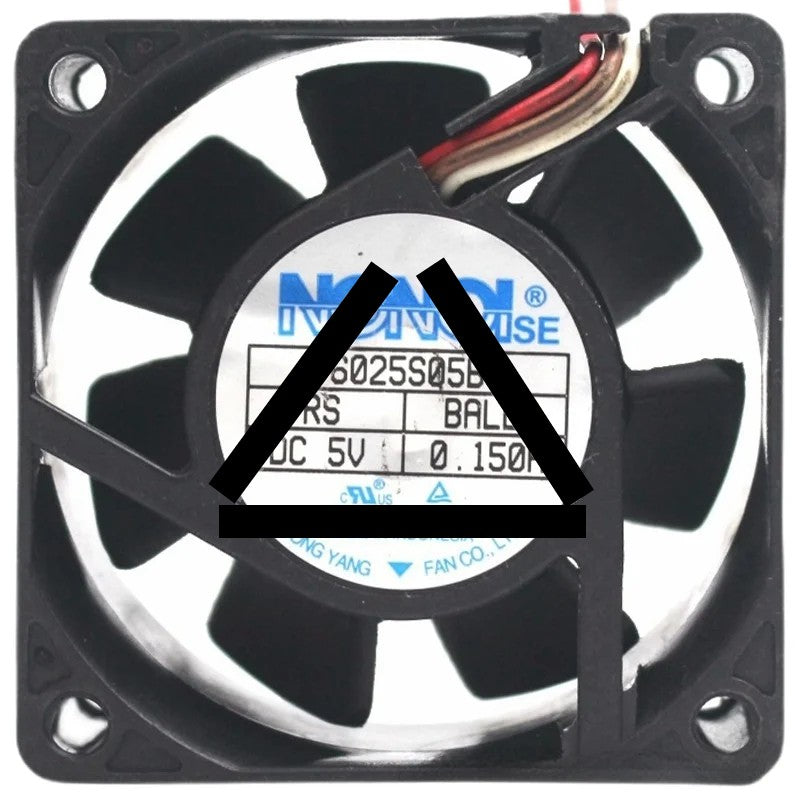 NONOI F6025S05B1 5V 0.150A 3 Wires Axial Cooling Fan