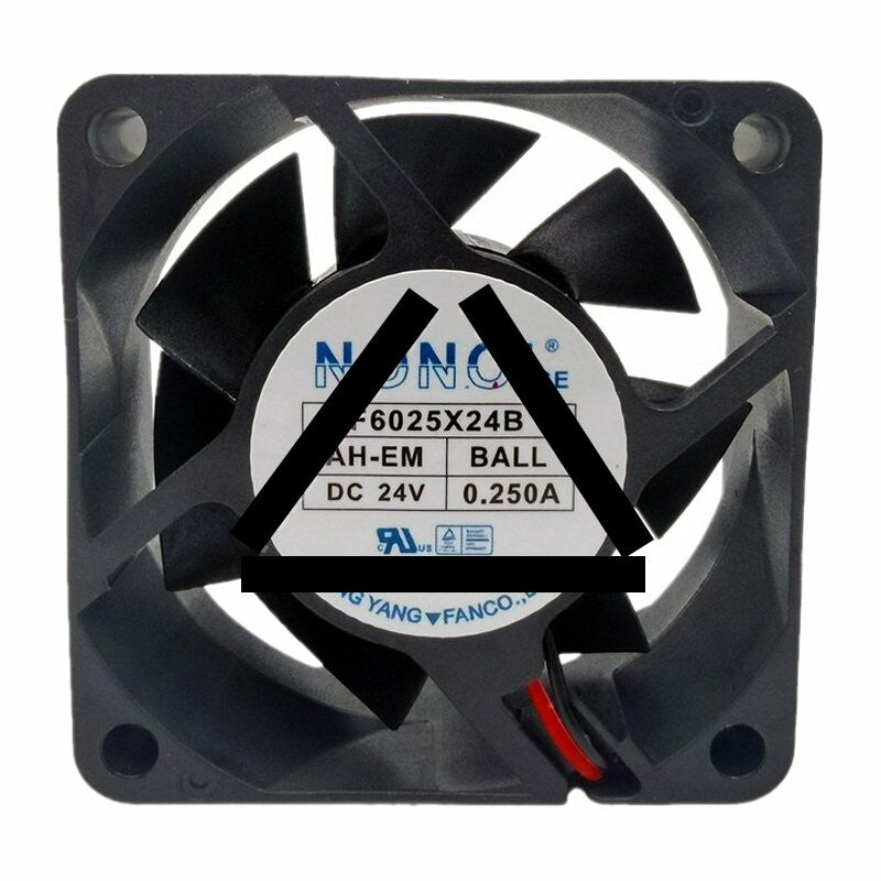 NONOI F6025X24B DC 24V 0.250A 6025 Axial Ball Bearing Cooling Fan