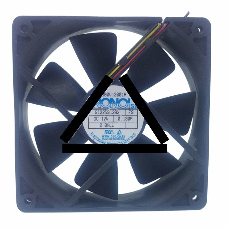 NONOI G1225S12B2 DC 12V 0.13A 12025 Ball Bearing Axial Cooling Fan