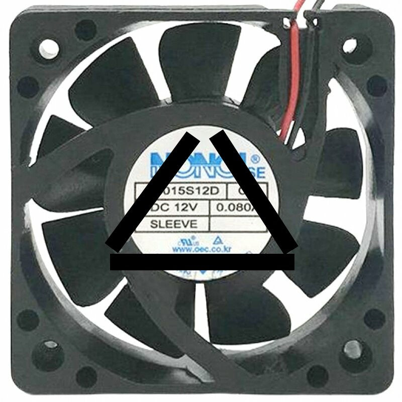NONOI G5015S12D CS DC 12V 0.080A 2 Wires Sleeve Bearing Axial Fan