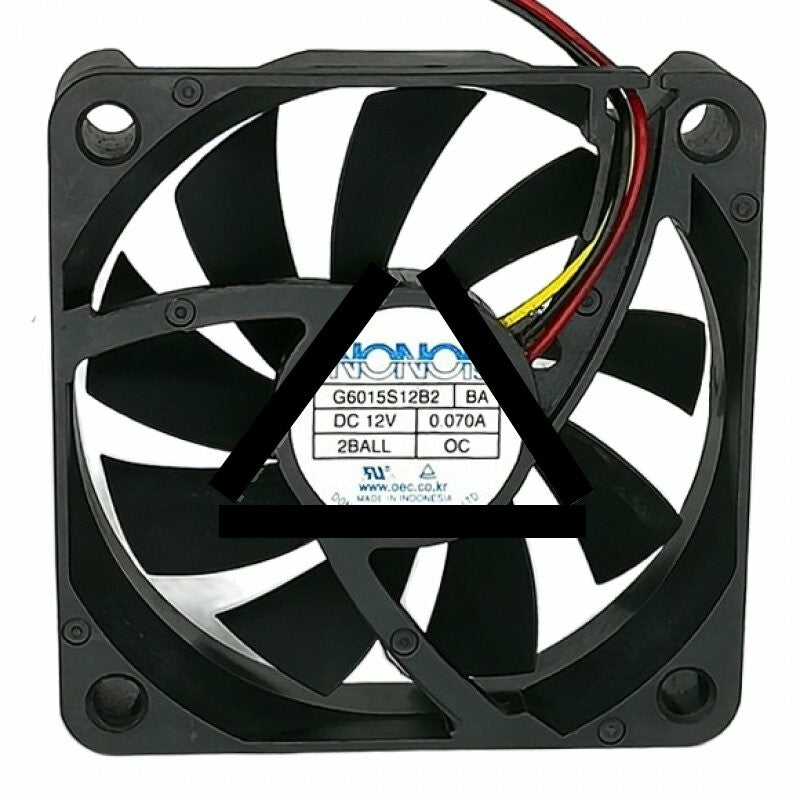 NONOI G6015S12B2 DC 12V 0.070A 2 Wires / 3 Wires Axial Cooling Fan