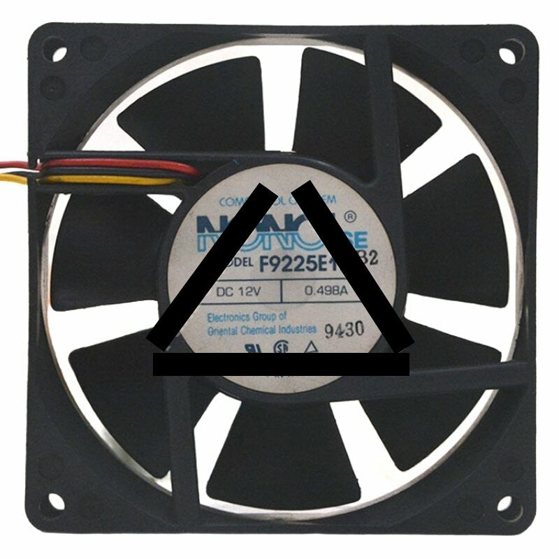NONOISE F9225E12B2 DC 12V 0.498A 2 Wires / 3 Wires Axial Cooling Fan