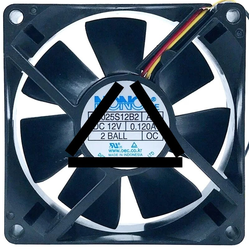 NONOIse G8025S12B2 AE 12V 0.120A 3 Wires Ball Bearing Cooling Fan