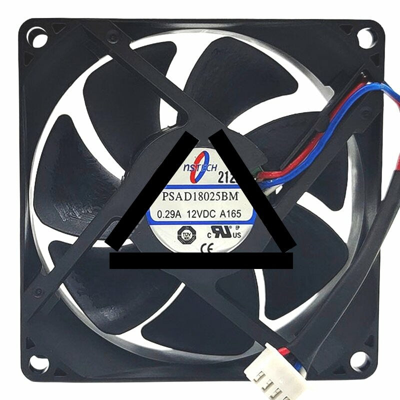 NSTECH PSAD18025BM DC 12V 0.29A 4 Wires PWM Axial Cooling Fan
