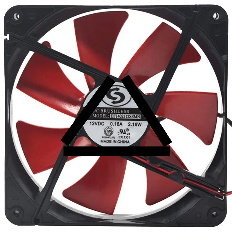 NZXT DF1402512SEMN 12V 0.18A 2.16W DC Brushless 2 Wires Cooling Fan