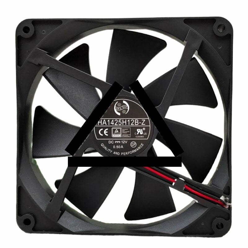 ONG HUA HA1425H12B-Z DC 12V 0.50A 2 Wires Axial Cooling Fan