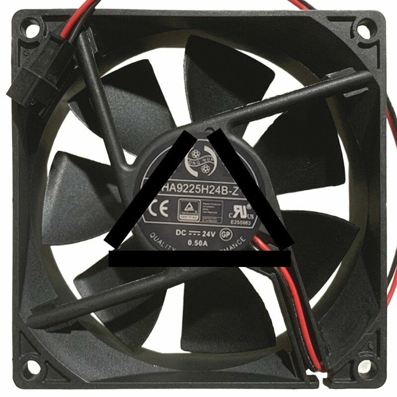ONG HUA HA9225H24B-Z DC 24V 0.50A 2 Wires Axial Cooling Fan