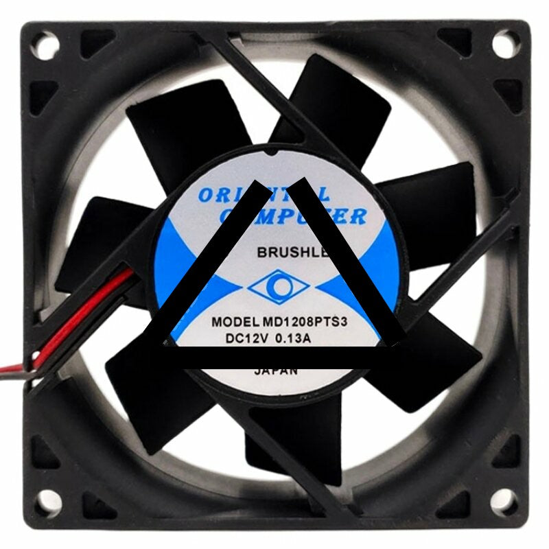 ORIENTAL COMPUTER MD1208PTS3 DC 12V 0.13A Brushless Axial Cooling Fan