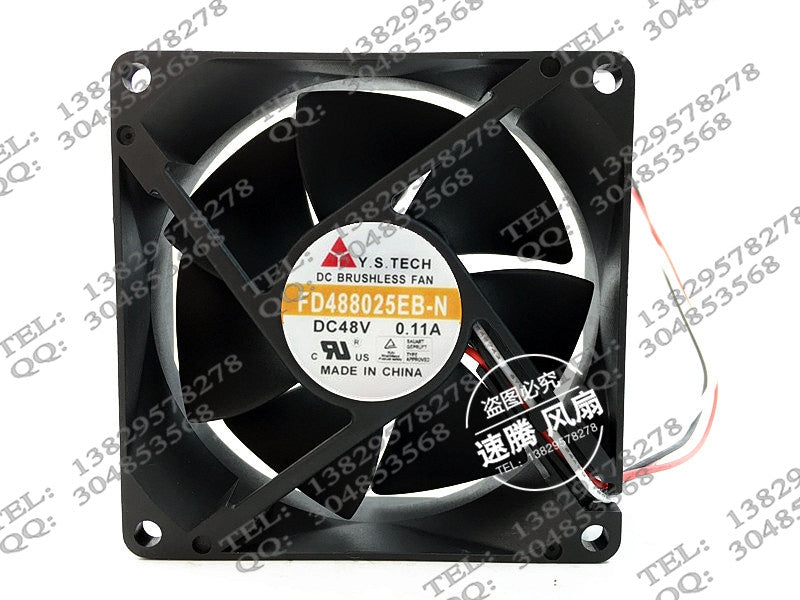 Original 8025 48V 0.11A FD488025EB-N inverter cooling fan 8CM / cm