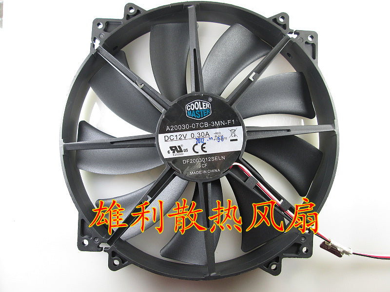 Original A20030-07CB-3MN-F1 DF2003012SELN 12V 0.30A cyclone 200 20 cm HAF912 HAF922 chassis quiet Cooling fan