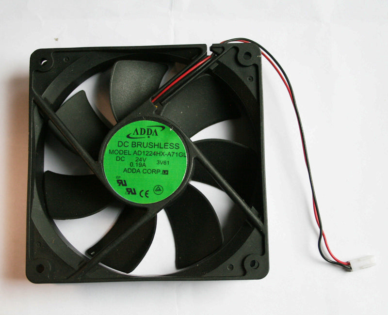 مروحة تبريد عاكس خطين ADDA 12025 AD1224HX-A71GL 12CM DC 24V 0.24A أصلية