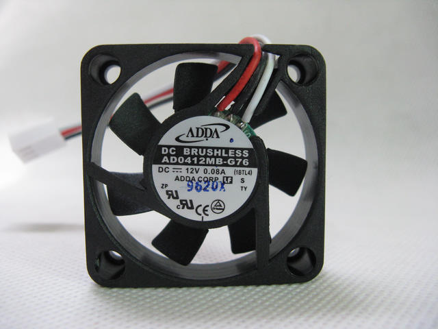 مروحة أصلية من ADDA مقاس 4010 بقطر 4 سم AD0412MB-G76 بجهد 12 فولت 0.08 أمبير 40 * 40 * 10 مم فائقة الهدوء بمحمل كروي مزدوج