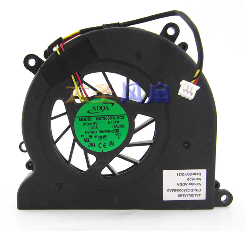 مروحة لابتوب أصلية ADDA AB7205HX-GC3 DC 5V 0.40A بثلاثة أسلاك