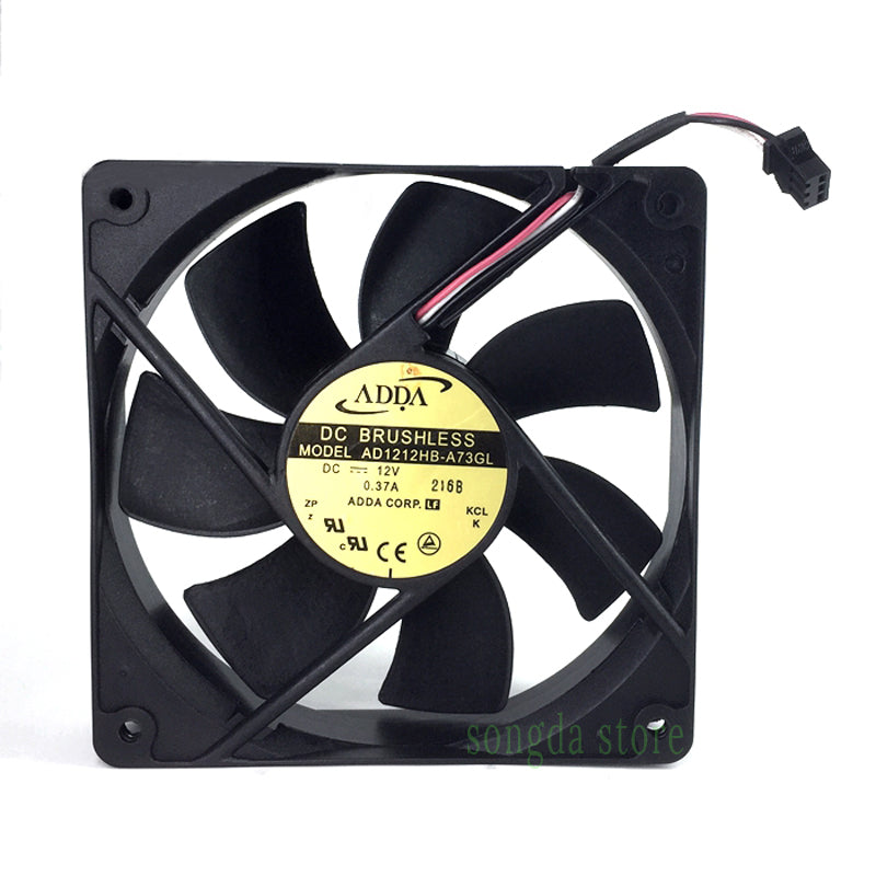 Original adda AD1212HB-A73GL 120*120*25MM 12cm 12V 0.37A computer case electronic enclosures cooling fan