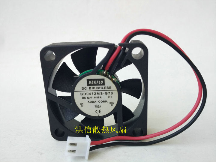 Original ADDA BD0412MS-G70 DC 12V 0.08A 2-lines 4010 4CM ultra-quiet cooling fan