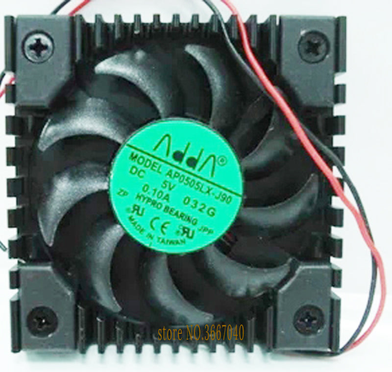 Original ADDA DC 5V 0.1A 5cm 50x50x8mm Ultra-thin industrial Graphics Card Bridge cooling fan with Heatsink Cooler
