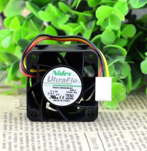 Original Authentic NIDEC 40*40*28mm 4CM DC 12V 0.24A W40S12BS8AB5-52 3 Line Violent Cooling Fan