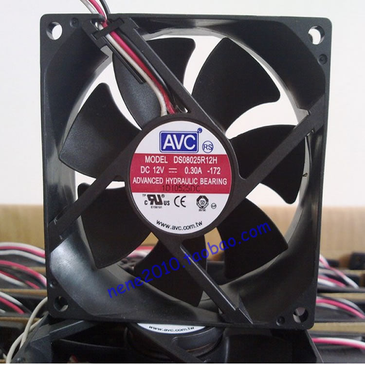مروحة هيكل أصلية AVC 8025 8cm 0.30A DS08025R12H 80 * 80 * 25MM