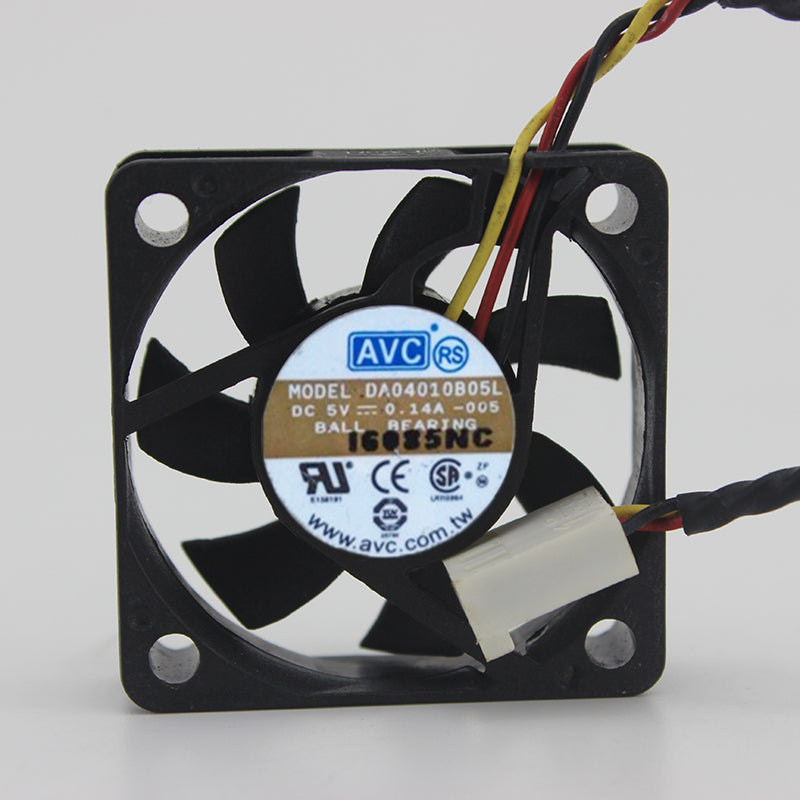 مروحة تبريد كروية مزدوجة AVC DA04010B05L DC 5V 0.14A 3 أسلاك 4 سم 40 مم 4010 أصلية