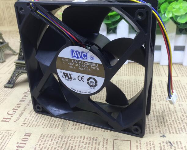 Original AVC DATA38B8U 48V 0.54A 12 cm 4 &amp;#8211; wire industrial personal computer server cooling fan