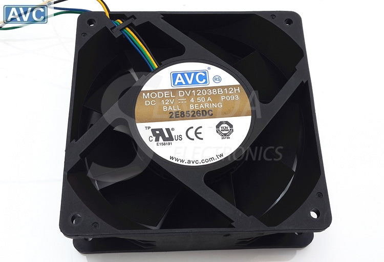 Original AVC DV138B12H 138 1mm 12cm 12V 4.5A high speed server inverter axial cooling fans cooler
