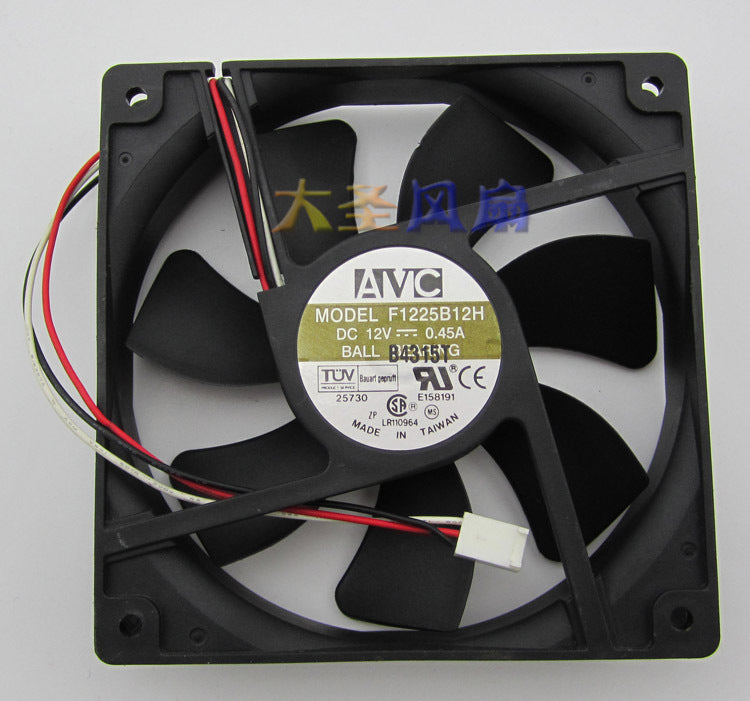 Original AVC F1225B12H DC12V 0.45A 12cm 120*120*25MM Computer chassis cooling fan