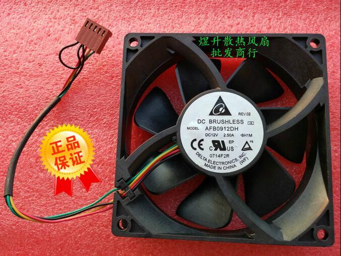 Original Delta AFB0912DH DC 12V 2.50A 92*92*25MM 9025 Air 4-Lines Cooling Fan