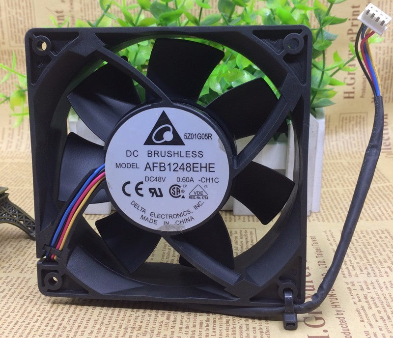 Original Delta AFB1248EHE 12038 12CM DC 48V 0.6A PWM speed control wind capacity Cooling fan
