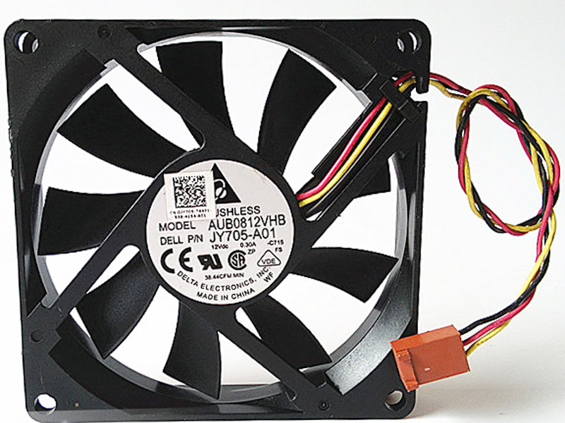 Original DELTA AUB0812VHB 8015 8cm 80x80x15mm DC 12V 0.30A Cooler Slim Chassis Power Supply Cooling Fan
