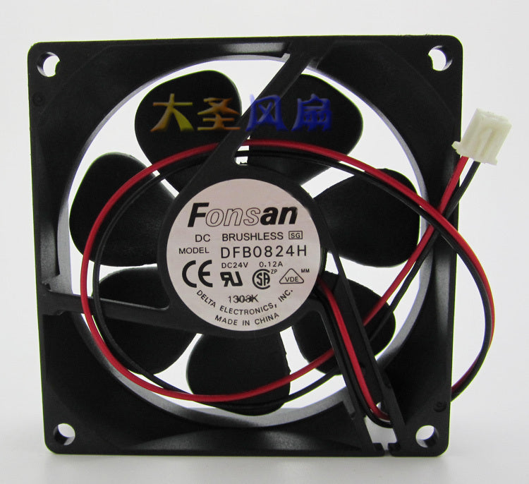 Original Delta FONSAN DFB0824H 8025 24V 0.12A Inverter cooling fan
